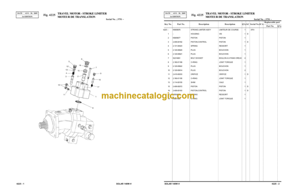 Doosan S140W-V Excavator Parts Manual (Serial Number 1001 and UP) - Image 3