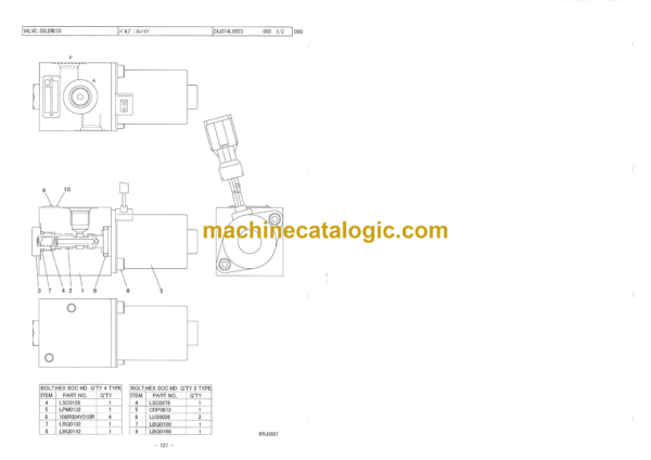 Sumitomo SH235X-6, SH235XLC-6 Hydraulic Excavator Parts Manual (WCL2356-0W) - Image 3