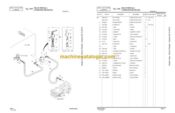 Doosan S220LL Excavator Parts Manual (Serial Number 1001 and UP) - Image 3