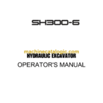 Sumitomo SH300-6 Hydraulic Excavator Operators Manual (WDL3006-3W)