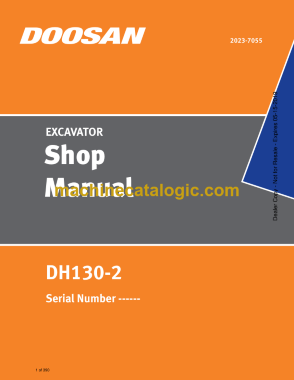 Doosan DH130-2 Excavator Shop Manual