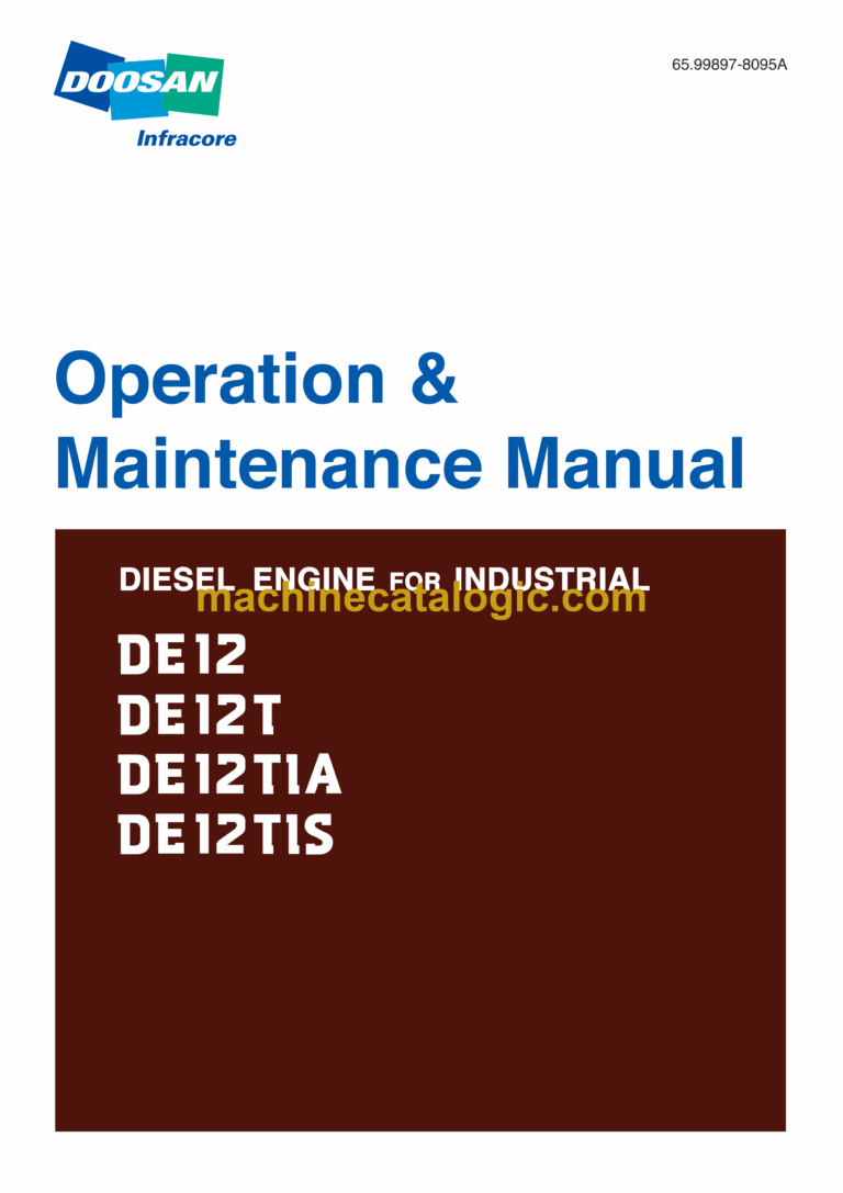 Doosan DE12, DE12T, DE12TIA, DE12TIS Engine Operation and Maintenance Manual
