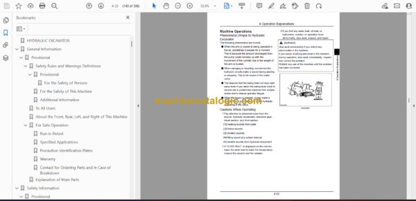 Sumitomo SH300-6 Hydraulic Excavator Operators Manual (WDL3006-3W) - Image 2