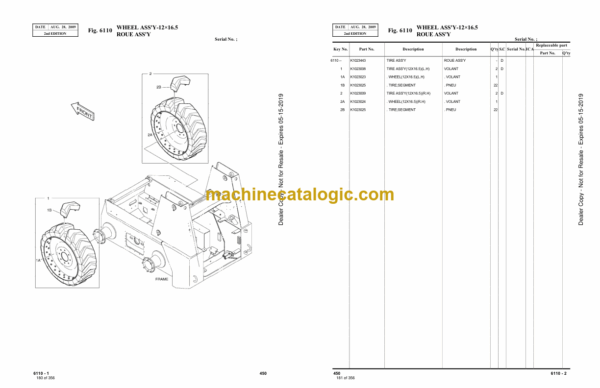 Doosan SSL 450 Skid Steer Loader Parts Manual (Serial Number AL to AP) - Image 2