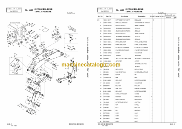 Doosan DX140W-3 Wheeled Excavator Parts Manual (Serial Number 1001 and Up) - Image 2