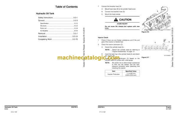 Doosan DX57W-5 Wheeled Excavator Shop Manual (Serial Number 1001 and Up) - Image 3