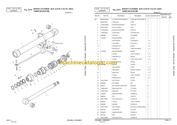 Doosan DX140W-3 Wheeled Excavator Parts Manual (Serial Number 1001 and Up) - Image 3