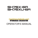 Sumitomo SH75X-6A, SH75XU-6A Hydraulic Excavator Operators Manual (WDL0756-8NZ)