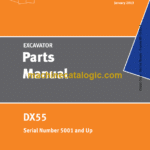 Doosan DX55 Excavator Parts Manual (Serial Number 5001 and Up)