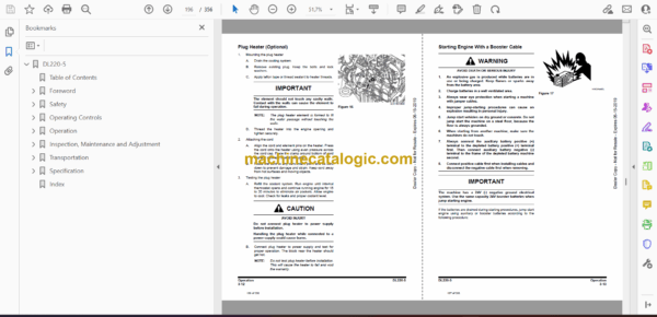 Doosan DL220-5 Wheel Loader Operation and Maintenance Manual (Serial Number 10001 and Up) - Image 2