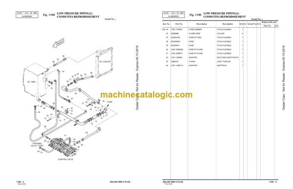 Doosan S55W-V Plus Wheeled Excavator Parts Manual (Serial Number 1001 and UP) - Image 3