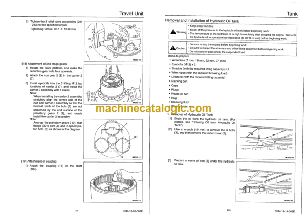 Sumitomo SH130-5 Hydraulic Excavator Shop Manual (WLSM1305-00W) - Image 3