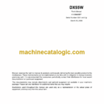 Doosan DX55W Excavator Parts Manual (Serial Number 5001 and Up)