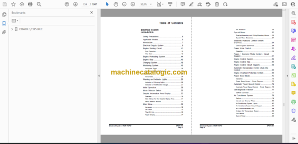 Doosan DX480LC, DX520LC Hydraulic Excavator Shop Manual (Serial Number 5221, 5117 and Up) - Image 3