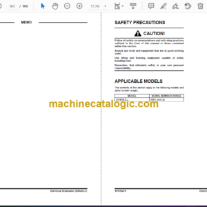 Doosan DX420 Crawler Excavator Shop Manual (Serial Number 5001 and Up)
