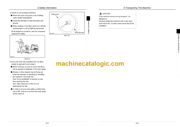 Sumitomo SH80BS-6A Hydraulic Excavator Operators Manual (WDL0806-3W) - Image 2
