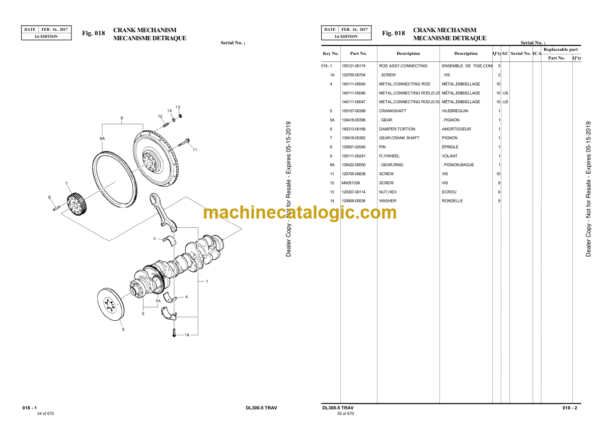 Doosan DL300-5TRAV Wheel Loader Parts Manual (Serial Number 10001 and Up) - Image 4