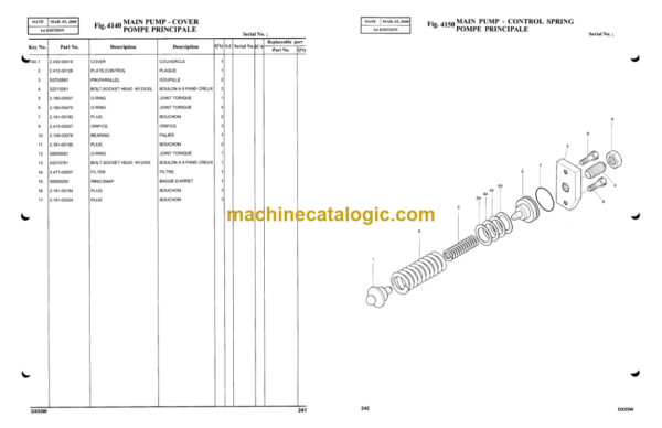 Doosan DX55W Excavator Parts Manual (Serial Number 5001 and Up) - Image 4