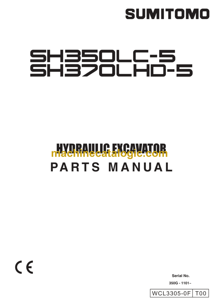 Sumitomo SH350LC-5, SH370LHD-5 Hydraulic Excavator Parts Manual (WCL3305-0F)