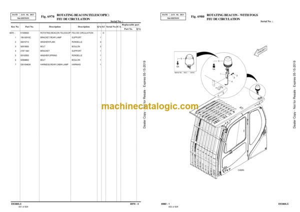 Doosan DX380LC Excavator Parts Manual (Serial Number 5109 and Up) - Image 2