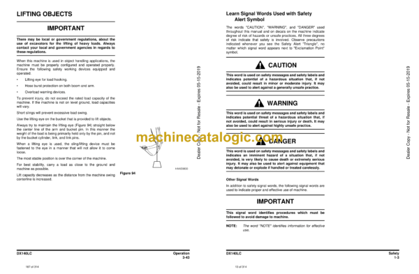 Doosan DX140LC Excavator Operation and Maintenance Manual (Serial Number 5503 and Up) - Image 3