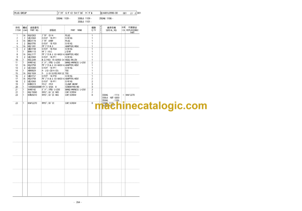 Sumitomo SH330-5, SH330LC-5, SH350HD-5, SH350LHD-5 Hydraulic Excavator Parts Manual (WCL3306-0W) - Image 4