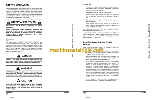 Doosan DL450-5 Wheel Loader Operation and Maintenance Manual (Serial Number 10001 and Up) - Image 4