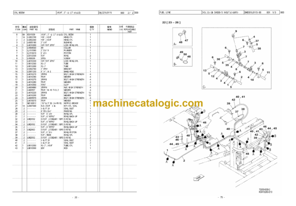 Sumitomo SH350LC-5, SH370LHD-5 Hydraulic Excavator Parts Manual (WCL3305-0F) - Image 4