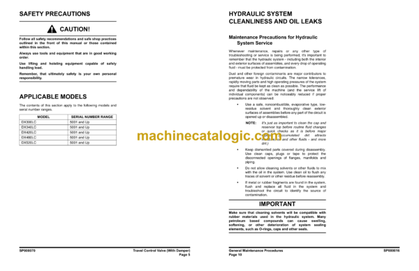 Doosan DX420LC Hydraulic Excavator Shop Manual (Serial Number 5001 and Up) - Image 4