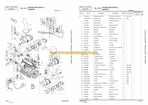 Doosan DL200 TONY Wheel Loader Parts Manual (Serial Number 5001 and Up) - Image 3