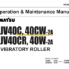 Komatsu JV40C, JV40CW-2A, JV40CR, JV40W-2A Vibration Roller Operation and Maintenance Manual (SEAM002000)