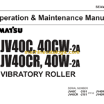Komatsu JV40C, JV40CW-2A, JV40CR, JV40W-2A Vibration Roller Operation and Maintenance Manual (SEAM002000)