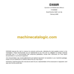 Doosan DX60R Excavator Operation and Maintenance Manual (Serial Number 50001 and Up)