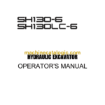 Sumitomo SH130-6, SH130LC-6 Hydraulic Excavator Operators Manual (WDL1306D-0W NZ0)