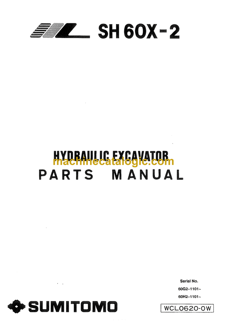 Sumitomo SH60X-2 Hydraulic Excavator Parts Manual (WCL0620-0W)