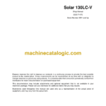 Doosan Solar 130LC-V Excavator Shop Manual (Serial Number 0001 and Up)