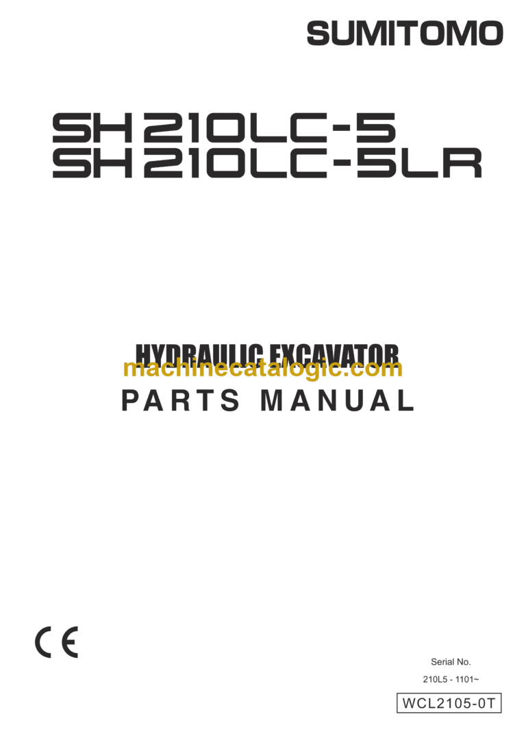 Sumitomo SH210LC-5, SH210LC-5LR Hydraulic Excavator Parts Manual (WCL2105-0T)
