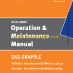 Doosan DXG4063, DXG4100 DXG Grapple Operation and Maintenance Manual (Serial Number B35M00101 and Up)