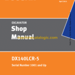Doosan DX140LCR-5 Hydraulic Excavator Shop Manual (Serial Number 1001 and Up)