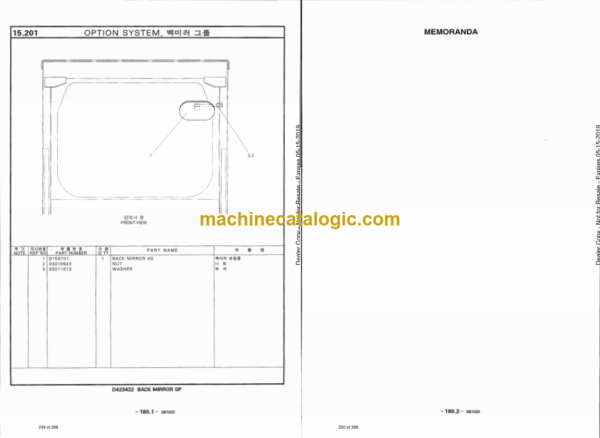 Doosan 1550XL, DSL702 Skid Steer Loader Parts Manual (Serial Number 00001 and UP) - Image 2