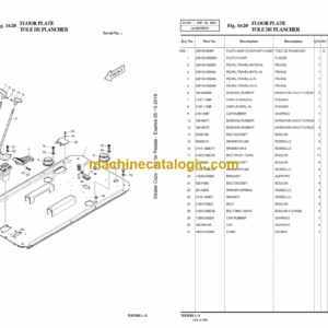 Doosan DX300LL-3 Excavator Parts Manual (Serial Number 10001 and Up)