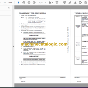 Doosan DX140LCR-5 Hydraulic Excavator Shop Manual (Serial Number 1001 and Up)