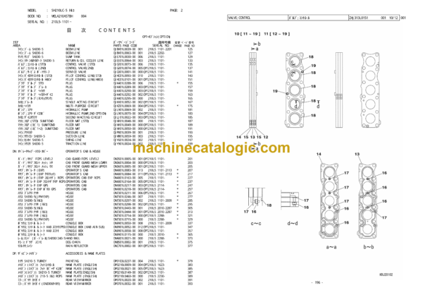Sumitomo SH210LC-5, SH210LC-5LR Hydraulic Excavator Parts Manual (WCL2105-0T) - Image 4