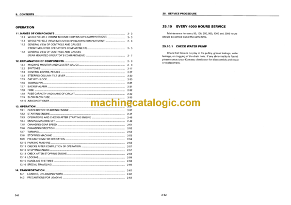 Komatsu WT500E-1 Towing Tractor Shop Manual (SEAM011700) - Image 3