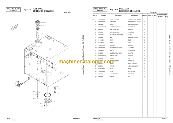 Doosan DX300LL-3 Excavator Parts Manual (Serial Number 10001 and Up) - Image 4