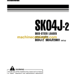 Komatsu SK04J-2 Skid Steer Loader Operation and Maintenance Manual (WEAM001700)