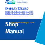 Doosan DX480LC, DX520LC Hydraulic Excavator Shop Manual (SN 5001 thru 5220, 5001 thru 5116)