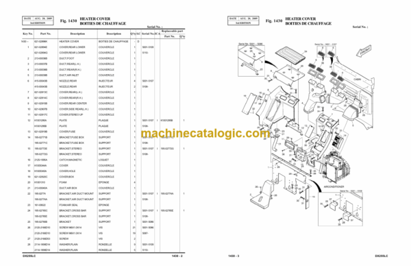 Doosan DX225LC Excavator Parts Manual (Serial Number 5001 to 5432) - Image 2