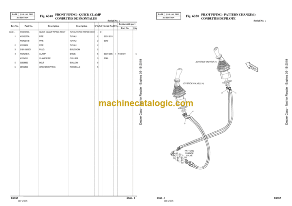 Doosan DX35Z Excavator Parts Manual (Serial Number 5001 and Up) - Image 3