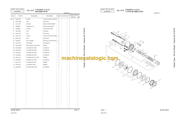 Doosan Solar 185W-V Wheeled Excavator Parts Manual - Image 3